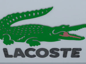 marca de logotipo de moda lacoste Modelo 3D