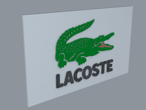 lacoste fashion logo brand Modelo 3D