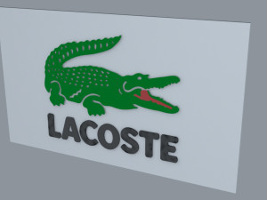 lacoste fashion logo brand Modelo 3D