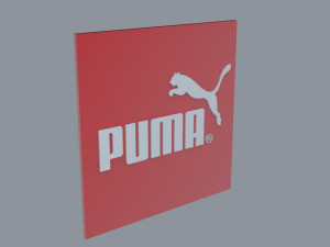 puma sports brand logo 3D Model