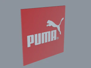 puma sports brand logo 3D Model