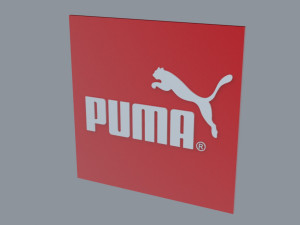 puma sports brand logo 3D Model