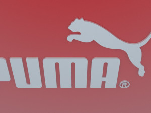 puma sports brand logo 3D Model