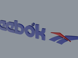 reebok sports brand logo 3D Model