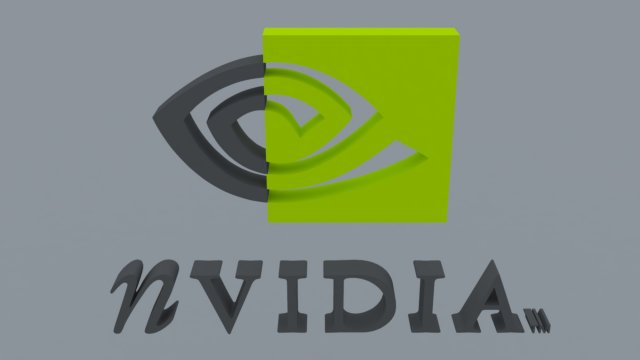 nvidia logo brand 3D Модель in Другое 3DExport