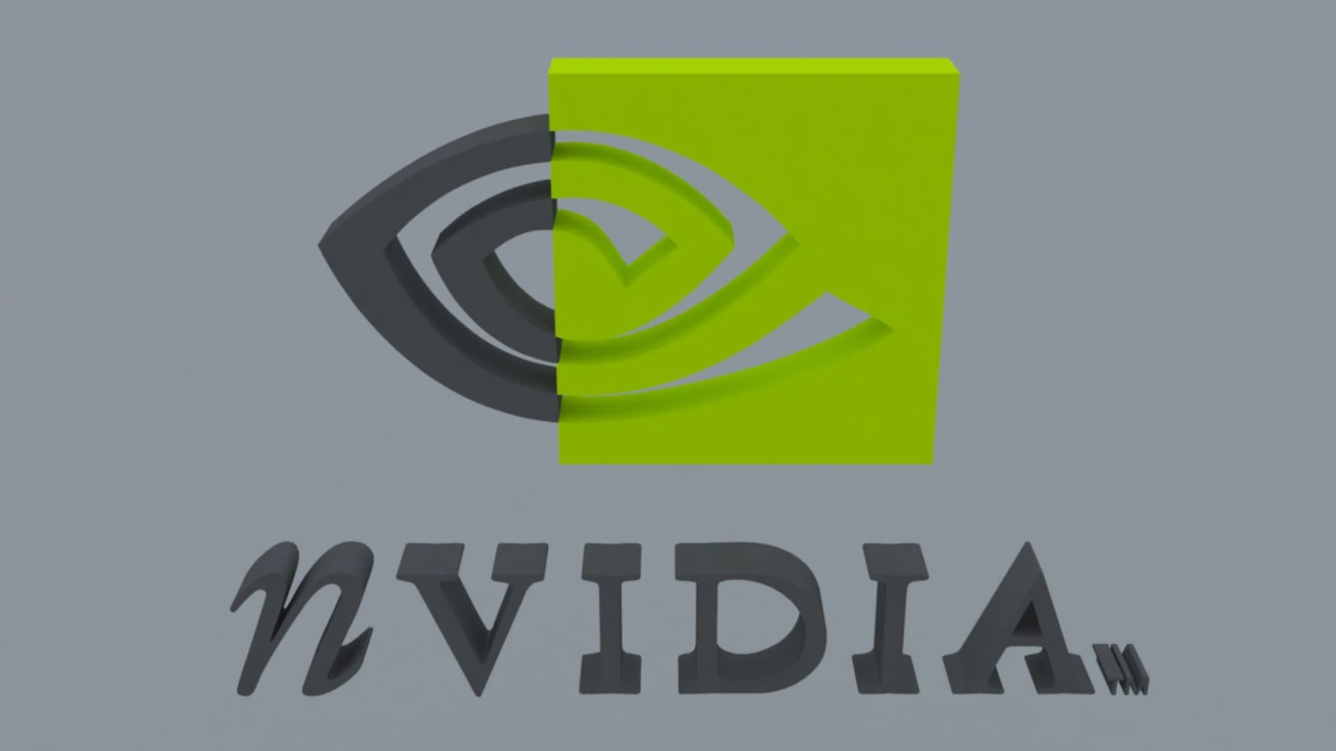 nvidia logo brand 3D Model .c4d .max .obj .3ds .fbx .stl .blend