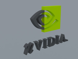 nvidia logo brand 3D Model