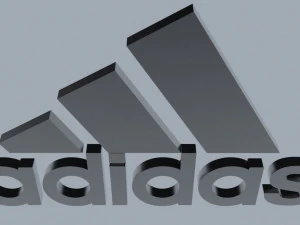 logotipo da marca esportiva adidas Modelo 3D
