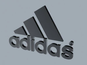 adidas sports brand logo 3D Model