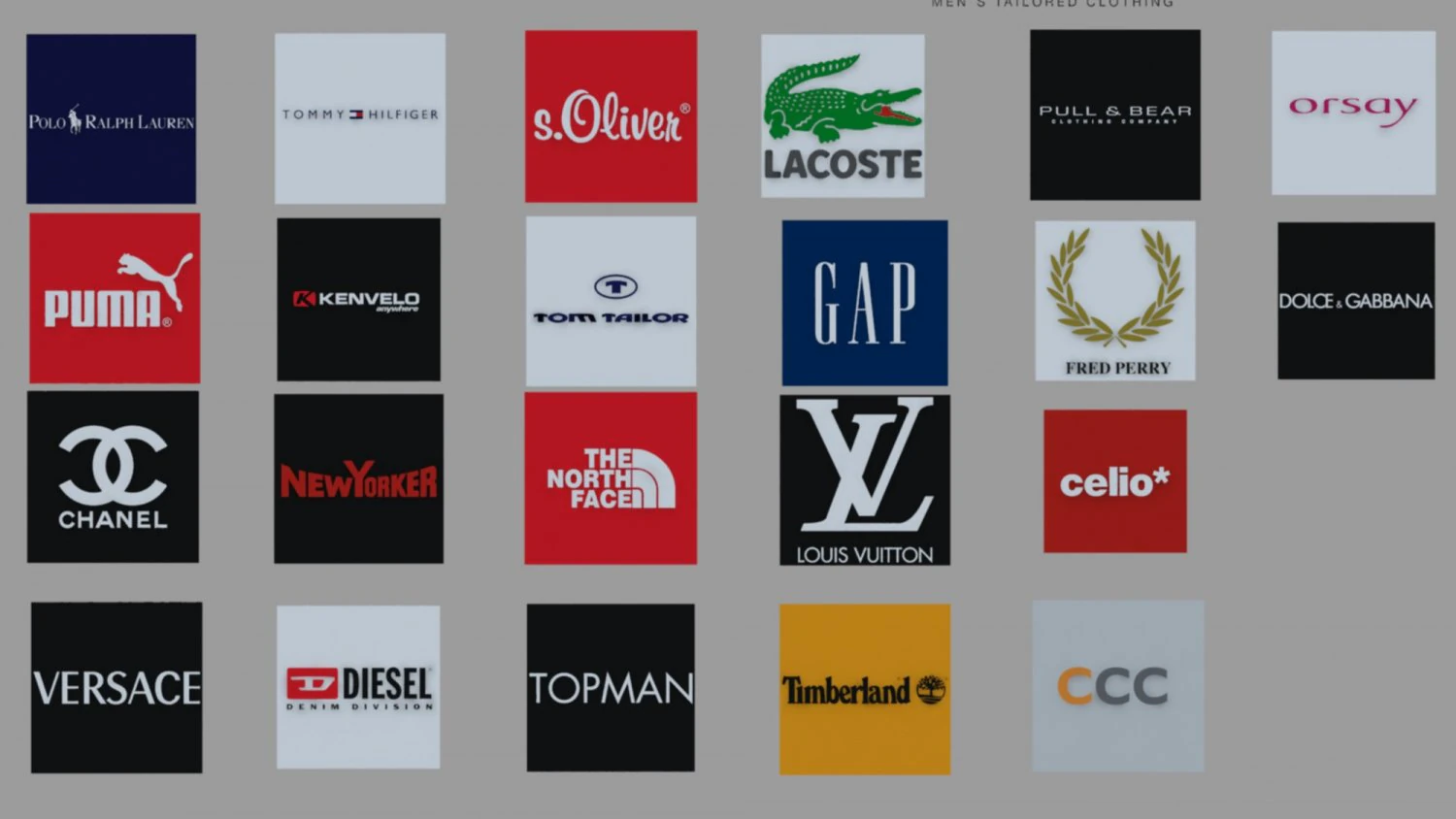 fashion brands logos package 3D Model .c4d .max .obj .3ds .fbx .stl .blend 