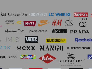fashion brands logos package 3D Model
