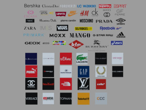 fashion brands logos package 3D Model