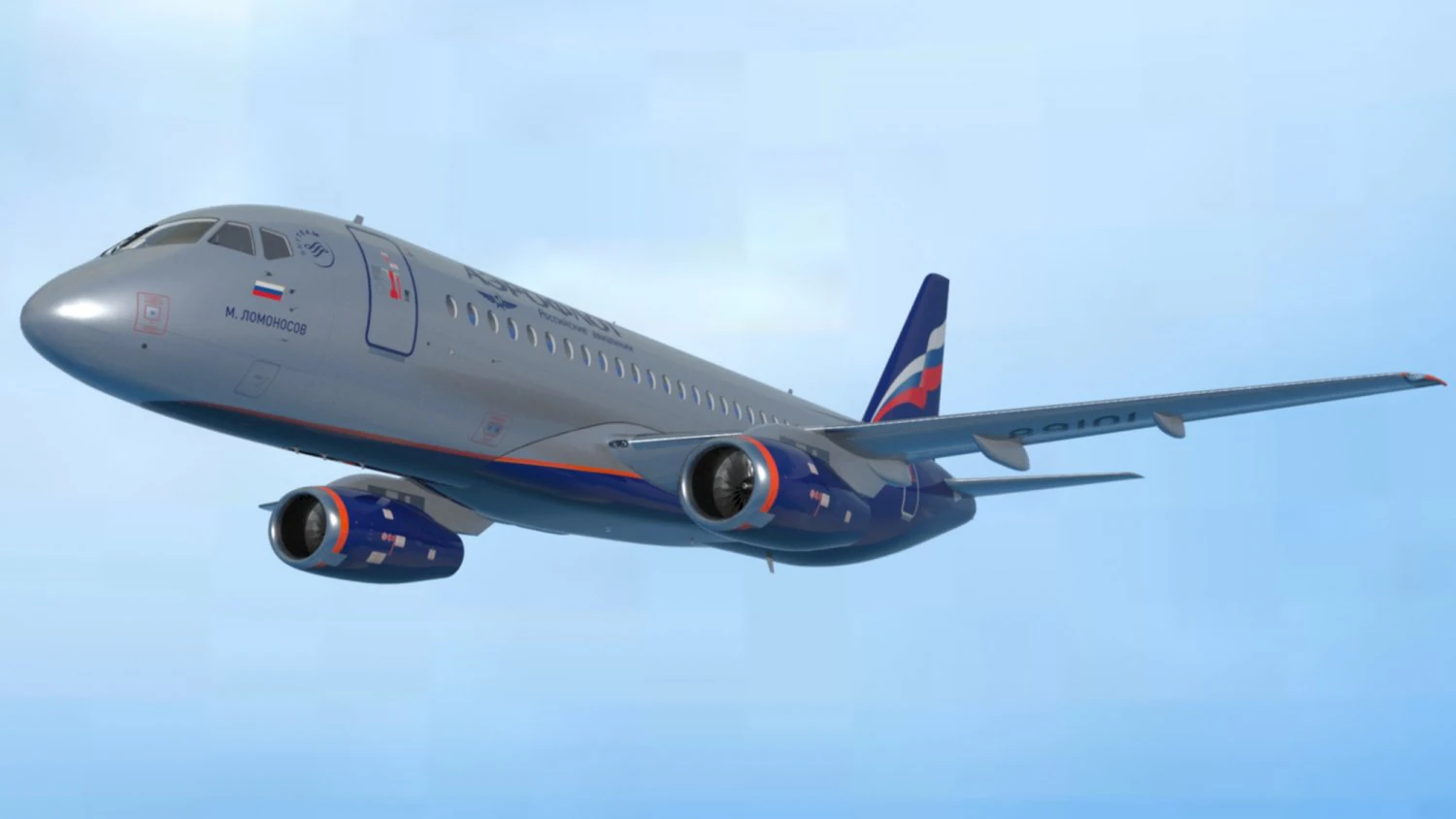 sukhoi superjet 100 3D Model .c4d .max .obj .3ds .fbx .stl .blend