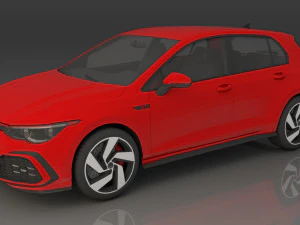 volkswagen golf gti 2021 Model 3D