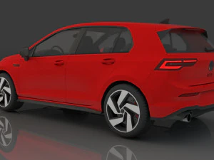 volkswagen golf gti 2021 3D Model
