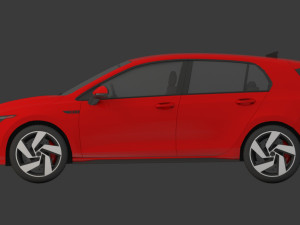 volkswagen golf gti 2021 Modèle 3D