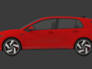 volkswagen golf gti 2021 3D Model