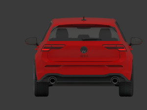 volkswagen golf gti 2021 Modèle 3D