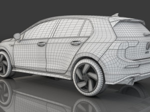 volkswagen golf gti 2021 Modèle 3D