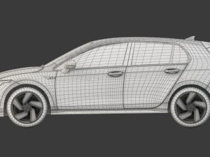 volkswagen golf gti 2021 3D Model