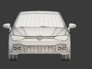 volkswagen golf gti 2021 3D Model