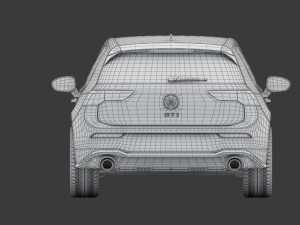volkswagen golf gti 2021 Modèle 3D