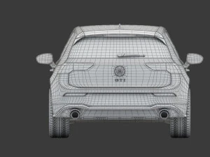 volkswagen golf gti 2021 3D Model