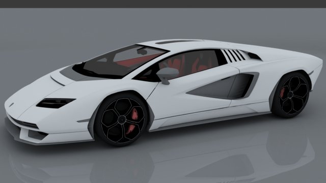 lambo countach 2021 concept 3D 模型 .c4d .max .obj .3ds .fbx .stl .blend 