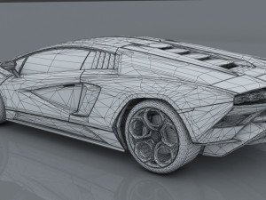 lambo countach 2021 concept 3D 模型