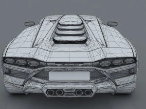lambo countach 2021 concept 3D Model