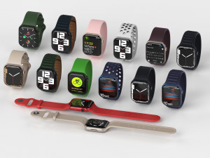 apple watch 7 series model 3Dモデル