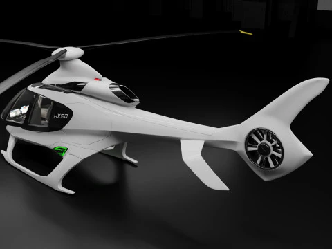 HILL HX50 CONCEPT HELICOPTER 3D Model