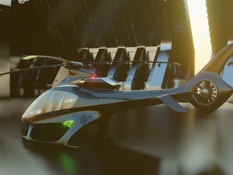 HILL HX50 CONCEPT HELICOPTER Model 3D