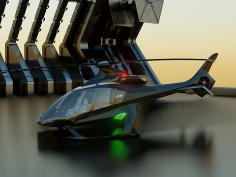 HILL HX50 CONCEPT HELICOPTER Model 3D