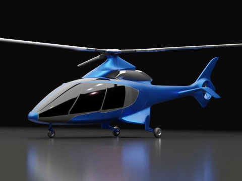 Helikopter HILL HC50 Model 3D