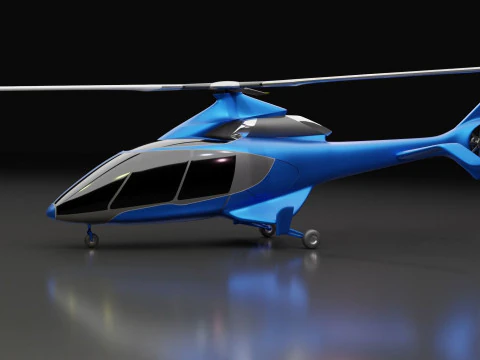 HILL HC50 Helicopter 3D Model