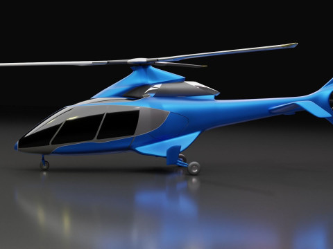 HILL HC50 Helicopter Modèle 3D