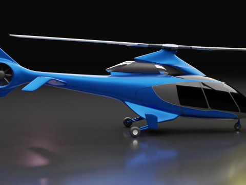 HILL HC50 Helicopter Modèle 3D