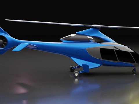 HILL HC50 Helicopter 3D Model