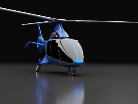 HILL HC50 Helicopter Modèle 3D