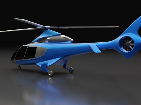 HILL HC50 Helicopter Modèle 3D