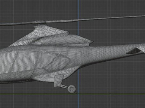 HILL HC50 Helicopter Modèle 3D