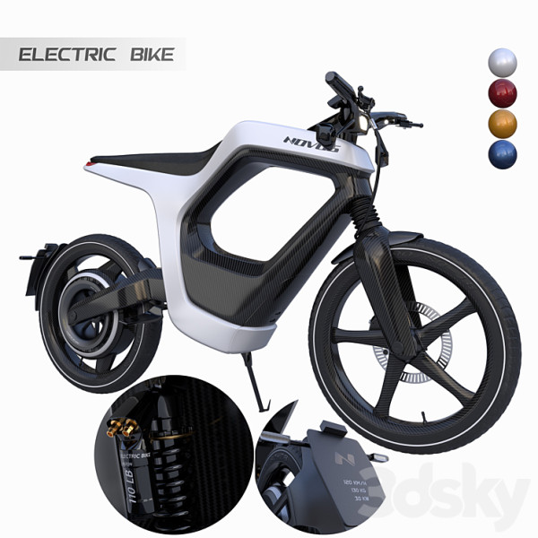 ELECTRIC BIKE 3D 模型 .c4d .max .obj .3ds .fbx .stl .blend