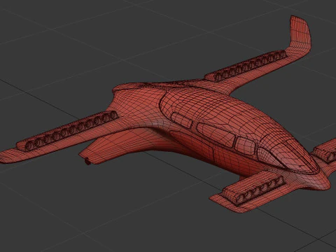 TAXI VOLADOR LILIUM JET Modelo 3D
