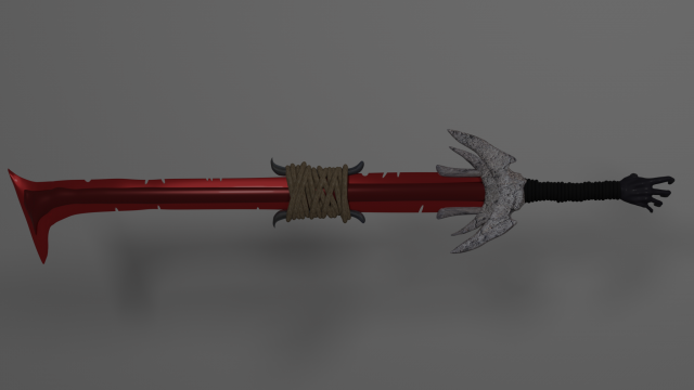 red sword 3D Модель .c4d .max .obj .3ds .fbx .stl .blend 