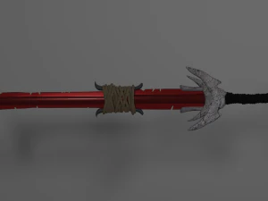 spada rossa Modello 3D