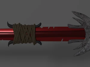 spada rossa Modello 3D