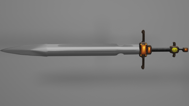 knights sword 3D 모델 .c4d .max .obj .3ds .fbx .stl .blend 