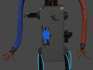 un robot rotto Modello 3D