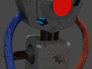 a broken robot 3D मॉडल